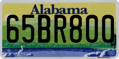 AL license plate 65BR800