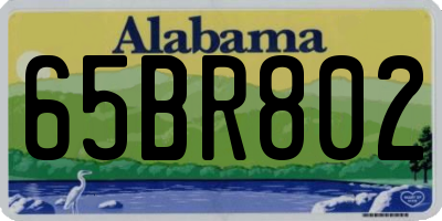 AL license plate 65BR802