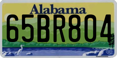 AL license plate 65BR804