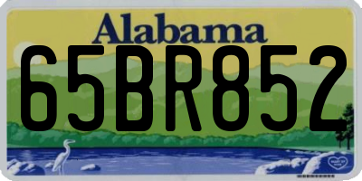 AL license plate 65BR852