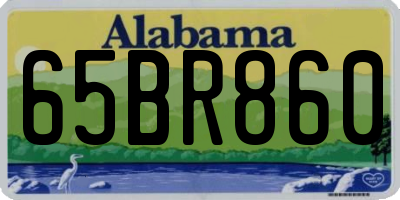 AL license plate 65BR860
