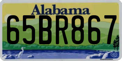 AL license plate 65BR867