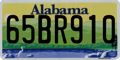 AL license plate 65BR910