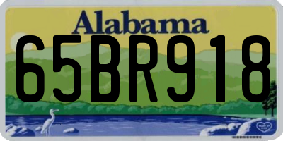 AL license plate 65BR918