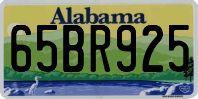 AL license plate 65BR925