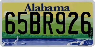 AL license plate 65BR926