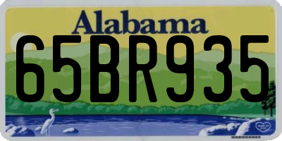 AL license plate 65BR935