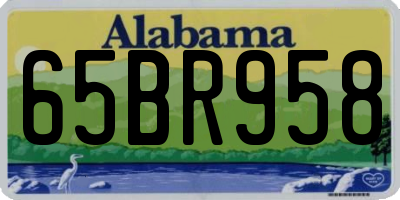 AL license plate 65BR958