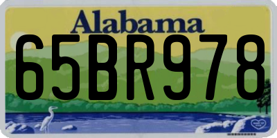AL license plate 65BR978