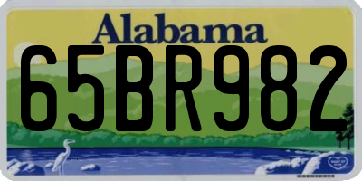 AL license plate 65BR982