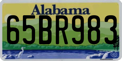 AL license plate 65BR983