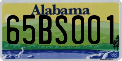 AL license plate 65BS001