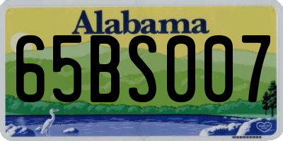 AL license plate 65BS007