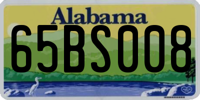 AL license plate 65BS008