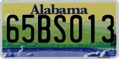 AL license plate 65BS013