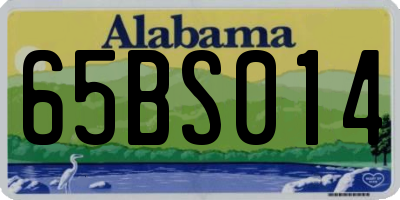 AL license plate 65BS014