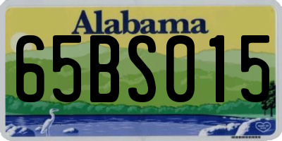 AL license plate 65BS015