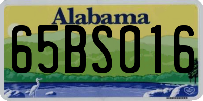 AL license plate 65BS016