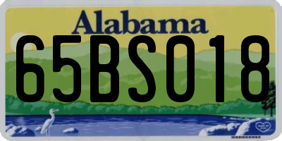 AL license plate 65BS018
