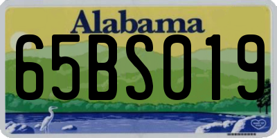 AL license plate 65BS019