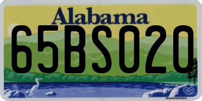AL license plate 65BS020
