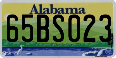 AL license plate 65BS023