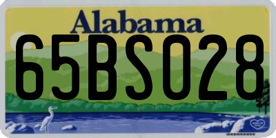 AL license plate 65BS028