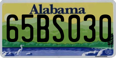 AL license plate 65BS030