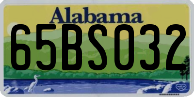 AL license plate 65BS032