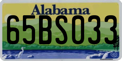 AL license plate 65BS033