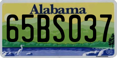 AL license plate 65BS037