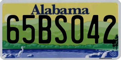 AL license plate 65BS042