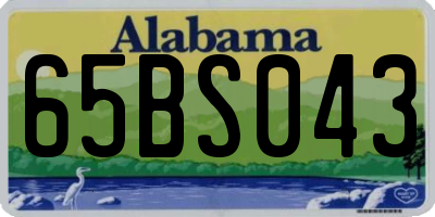 AL license plate 65BS043
