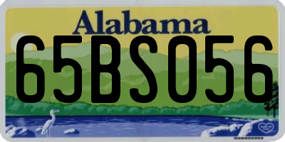 AL license plate 65BS056