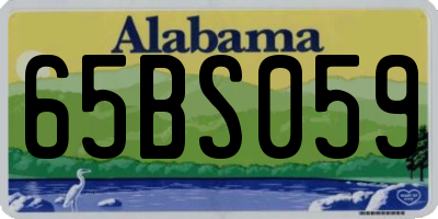 AL license plate 65BS059