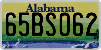 AL license plate 65BS062