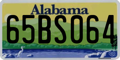 AL license plate 65BS064