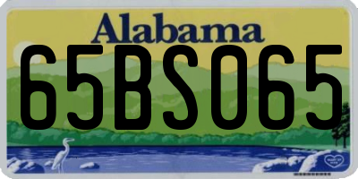 AL license plate 65BS065
