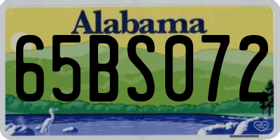 AL license plate 65BS072