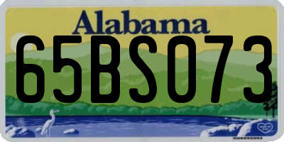 AL license plate 65BS073