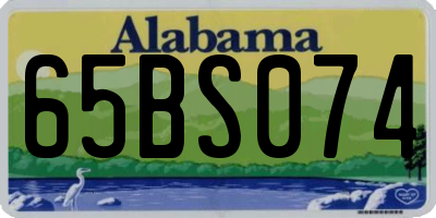 AL license plate 65BS074