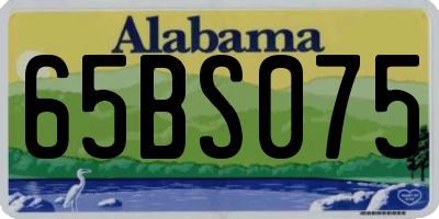 AL license plate 65BS075