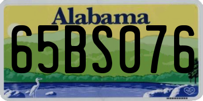 AL license plate 65BS076