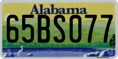 AL license plate 65BS077