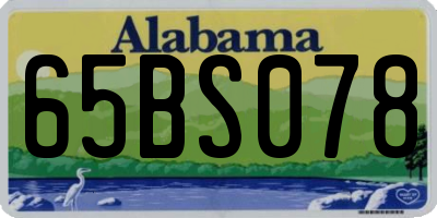 AL license plate 65BS078
