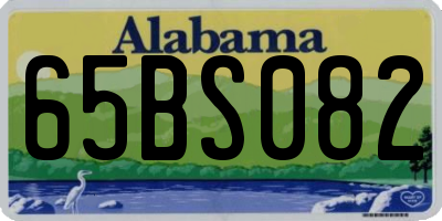 AL license plate 65BS082