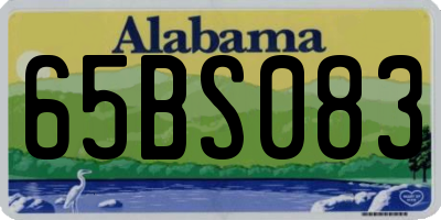 AL license plate 65BS083