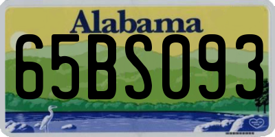 AL license plate 65BS093