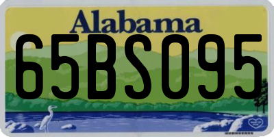 AL license plate 65BS095