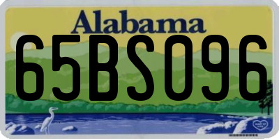 AL license plate 65BS096